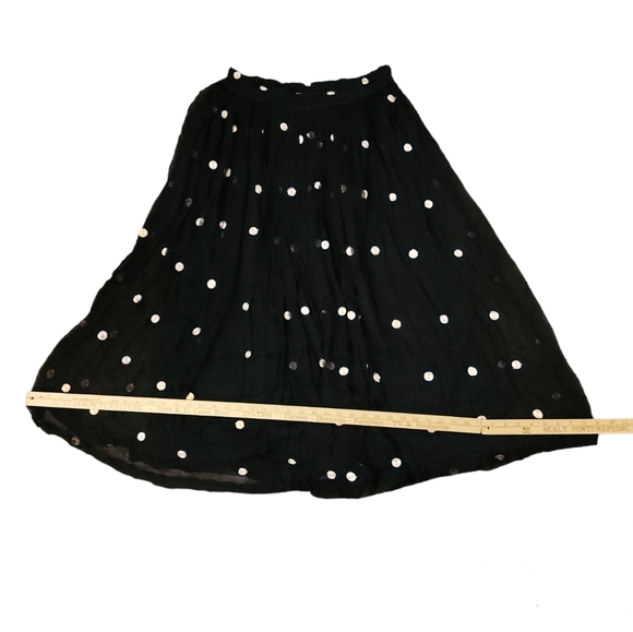 Lost and Found X Paul Ropp 100% Rayon Black and Gold Gypsy Boho style Skirt Mult - Picture 8 of 14
